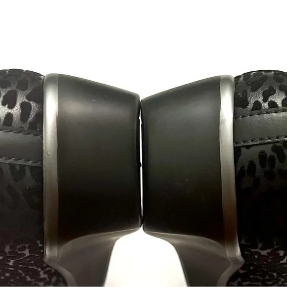 SAS Tripad Slip On Wedges BLK Leopard Print SZ 11 Comfort Support Casual Stretch - Picture 7 of 12